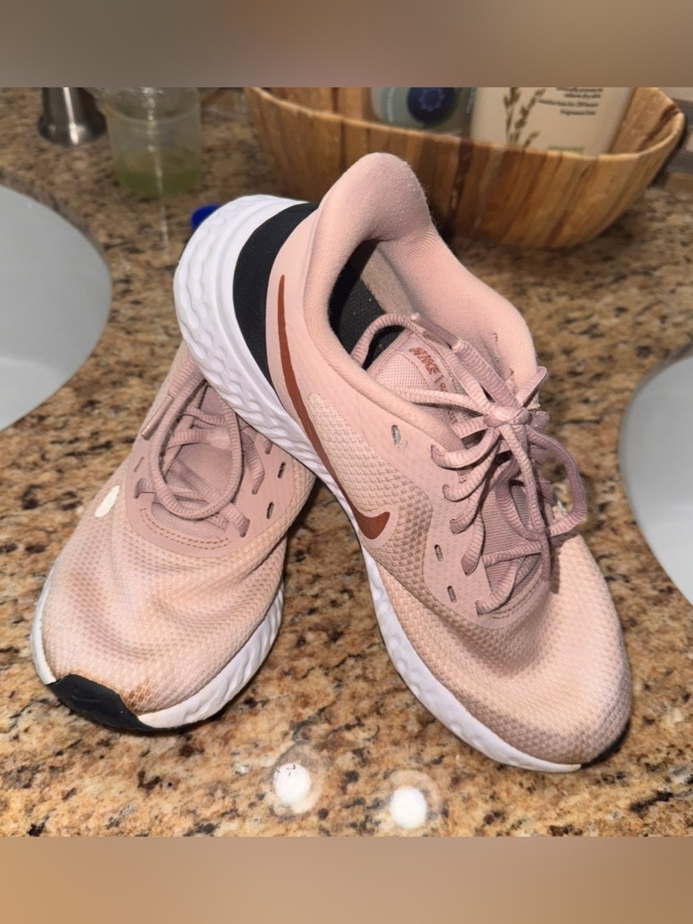 Nike Women's Pink and Black React-Style Running Sneakers. Size 7.5 - Picture 2 of 7
